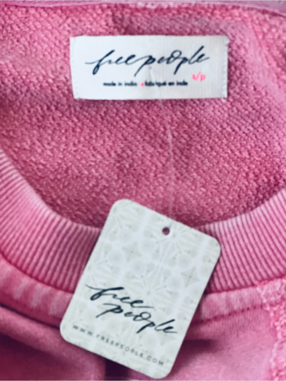 Free People Dahlia Butterfly Graphic Pullover Sweatshirt Vintage Rosetta Combo S - Picture 3 of 8